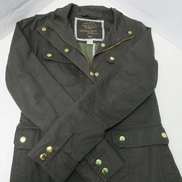 J. Crew Relaxed Boyfriend Field Jacket Dark Green Size XS - Picture 3 of 6